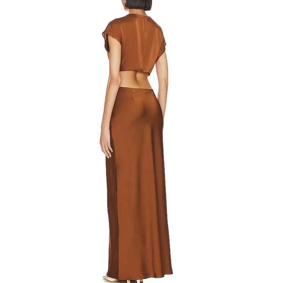 L'Academie Brown Maxi Dress - Picture 3 of 8